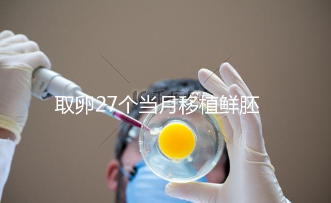 取卵27個當月移植鮮胚別想了，成功率低不說當心全軍覆沒