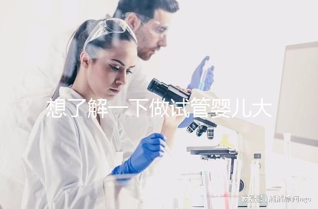 想了解一下做試管嬰兒大概需要多少錢。