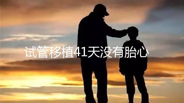 試管移植41天沒有胎心胎芽？出現這些癥狀小心胎停育